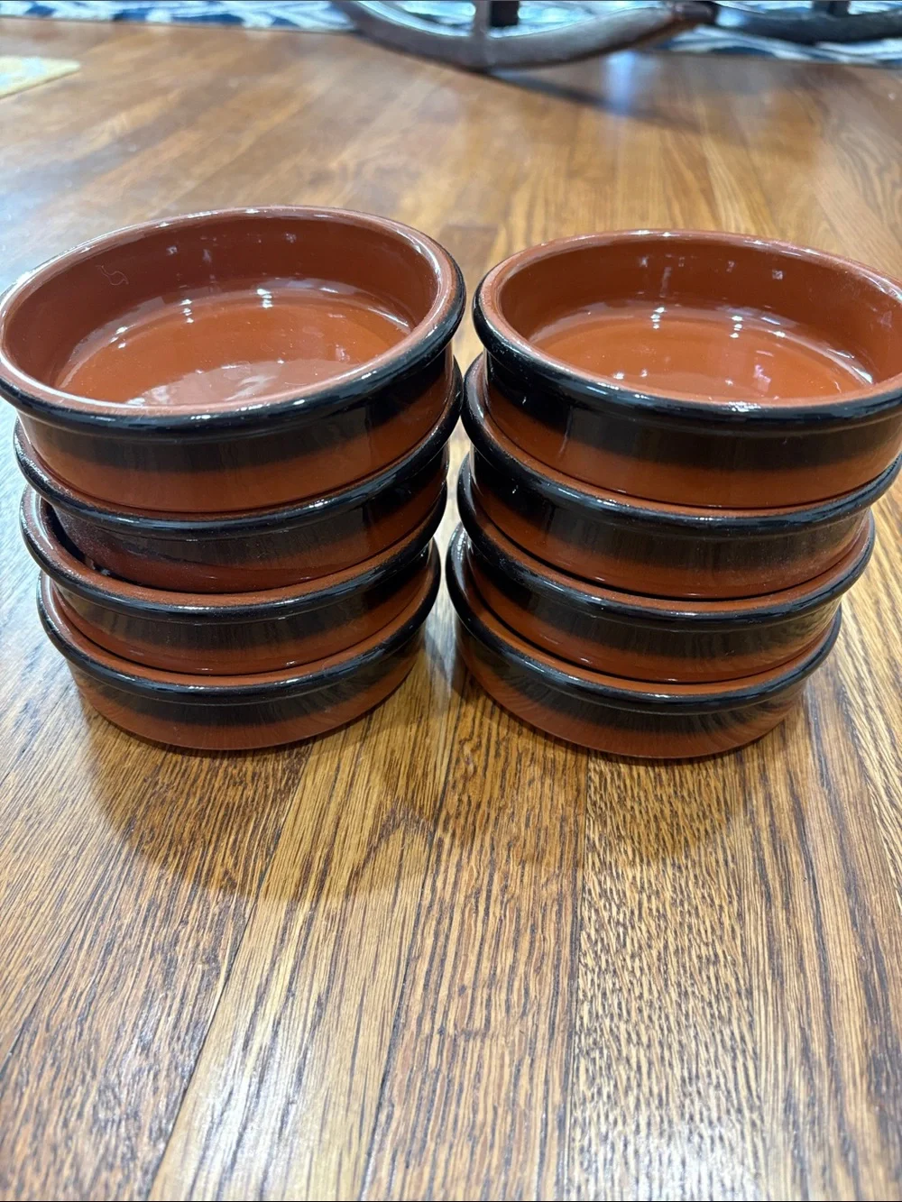 Terracotta-Style Black & Brown Stackable Ramekins - Set of 8 - Picture 2 of 14